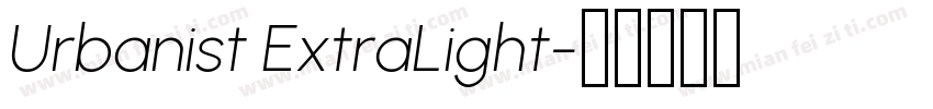 Urbanist ExtraLight字体转换